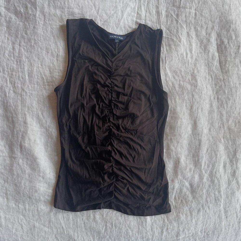 Veronica Beard Neeta Ruched Sleeveless Top (Size S) NWOT - Picture 5 of 8
